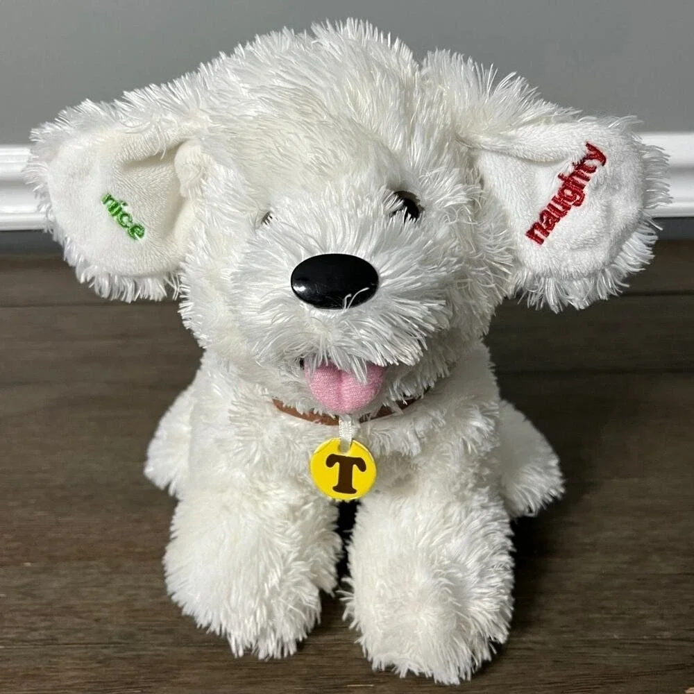 Rinco Santa's Tracker Naughty/Nice Puppy Plush